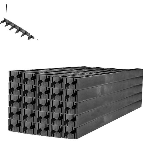 Bordillo para césped, material plástico, 5,8 cm de ancho, 50 metros de largo, diseño flexible, apto para caminos de grava y tierra. (1/5)