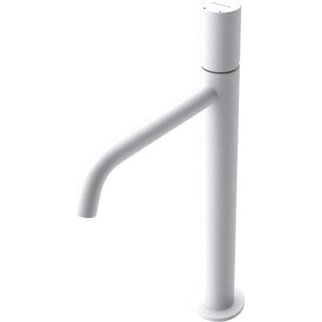 Sogood Robinet mitigeur blanc design minimaliste 34,2 cm robinet de salle bains pour lavabo et vasques (1/5)
