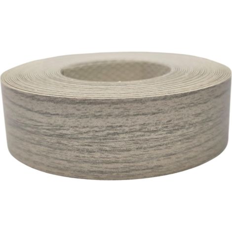 Bande de chant thermocollante 21mm x 5m épaisseur 0,50mm Mélaminé Facile à Appliquer Bricolage Étagère Meuble Panneau Bois Durable, Orme Argenté (1/3)
