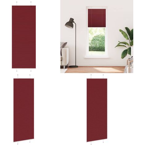 vidaXL Plissee Bordeauxrot 80x200 cm Stoffbreite 79,4 cm Polyester (1/5)