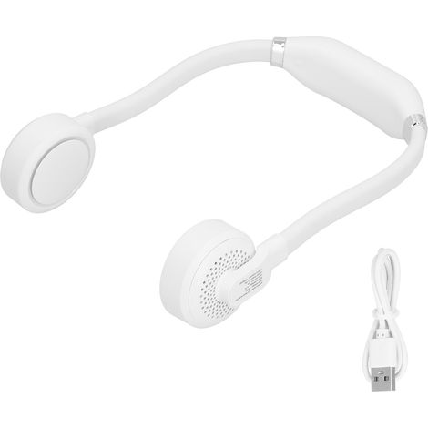 Ventilateur de cou portable et silencieux 2000 mAh, rechargeable par USB, idéal pour le sport et la maison. (1/5)