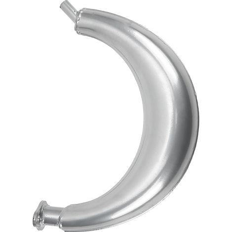 Pot d'échappement demi-lune en acier allié pour moteur 2 temps 49cc 60cc 66cc 80cc, silencieux courbé pour vélo motorisé (1/5)