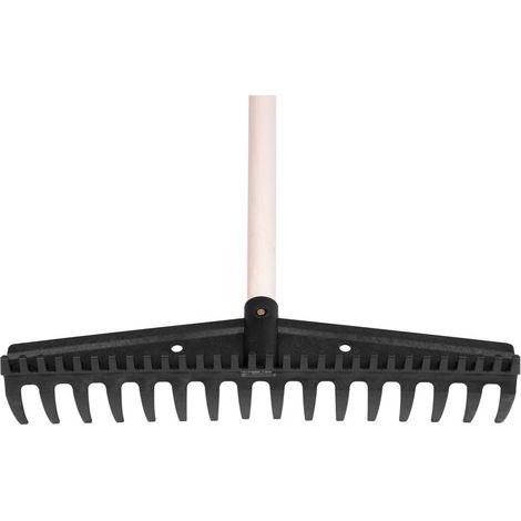 Garten Rechen Strend Pro Premium S891, 445x115 mm, 16 Zähne, Holzstiel