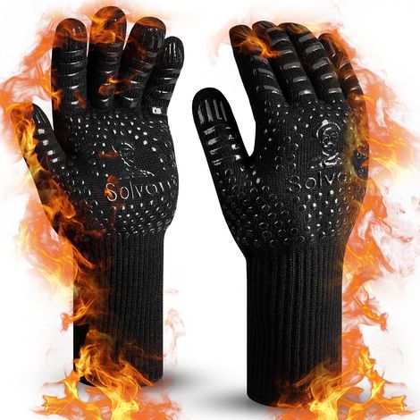 Gants Barbecue,Gant Cuisine pour Barbecue Four Anti-Chaleur Jusqu'à 800°C,Four pour BBQ,Accessoire Aarbecue,Gant Cuisine,Gants Cuisine,Gant Four,Gant Anti Chaleur (1/5)
