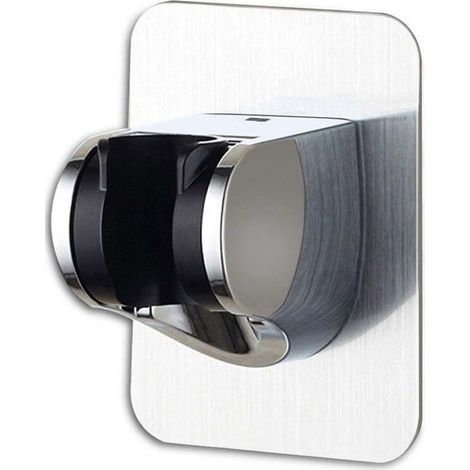 Support de pommeau de douche réglable, support de douchette auto-adhésif avec autocollant 3M, réutilisable, durable, étanche, fixation murale pour salle de bain (1/5)