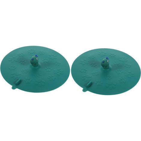 CCYKXA 2-Piece Deodorizing Cover for Floor Drain, Toilet, Sink, Kitchen, Kitchen Sinks, Silicone Mat, Silicone Sink Cushion for Bathroom, Green