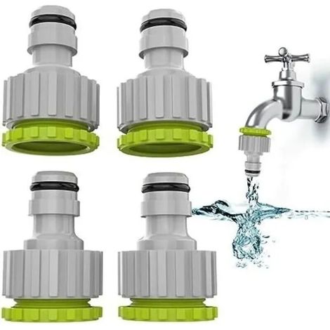 Raccord de Robinet de Jardin Universel 2-en-1, Connexion Rapide, Installation Sans Outil (1/4)