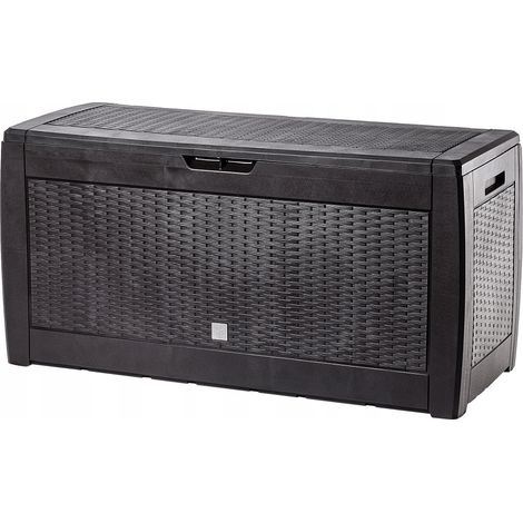 KADAX Gartenkiste, 310L, Dunkelbraun, 119 x 48 x 60 cm