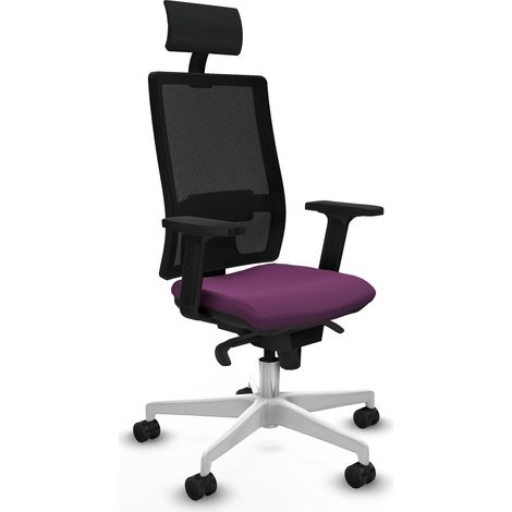 Silla de oficina piqueras y crespo Horna negro simil cuero (1/5)