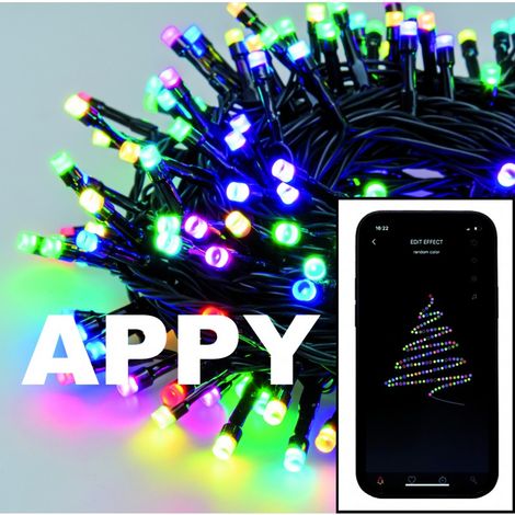 Catena luci led multicolor per esterno decorazione natalizie 20 m (1/5)