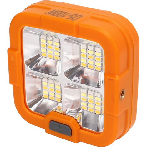 Lampe de camping portable solaire LED avec chargement USB et crochet, projecteur de dépannage d'urgence (1/5)