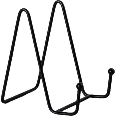 2 présentoirs pour assiettes, support porte-assiette et chevalet photo en métal, polyvalent pour décoration intérieure (1/3)