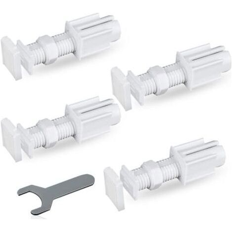 4 Pack No-Drill Adhesive Blind Brackets for Windows, Tool-Free Plastic Adhesive Brackets, Adhesive Brackets for Venetian Blinds (1/5)