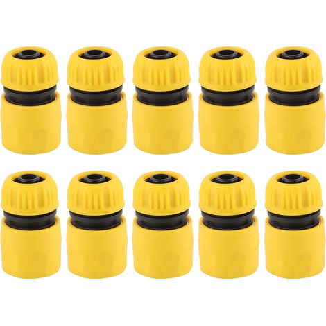 Lot de 10 raccords rapides pour tuyau d'arrosage, en plastique, pour l'irrigation agricole et le jardin (diamètre DN15). (1/5)