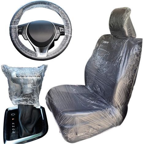 10 Einweg-Autositzbezüge aus Kunststoff, wasser- und staubdicht, für Reparaturen geeignet (1/5)