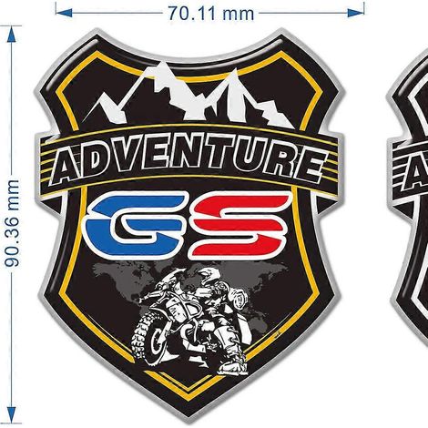Autocollants pour BMW R1250GS : protection de réservoir, garde-boue, carénage, valise en aluminium, protège-mains, moto Adventure GSA (or) (1/5)
