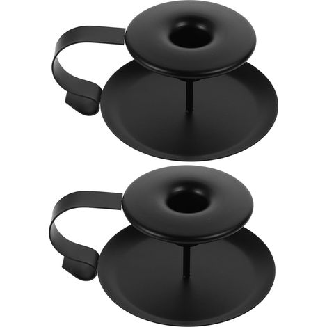 Lot De 2 Bougeoirs Vintage en Fer Style Tasse À Thé Base Ronde Bougeoirs Coniques pour Décoration De Mariage De Noël (1/4)