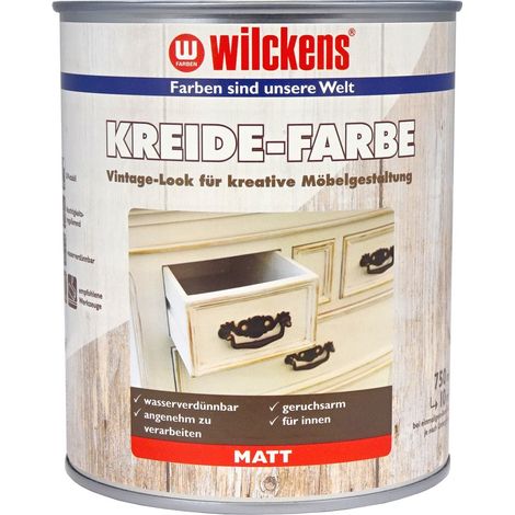 AUSLAUF Wilckens Kreidefarbe RAL 7023 Betongrau 0,75l 12372300050