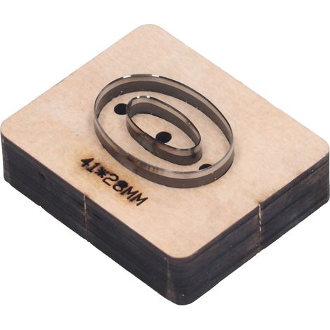 Matrice de découpe pour cuir en forme de numéro 0, pour carton et caoutchouc, 41 x 28 mm (1/5)
