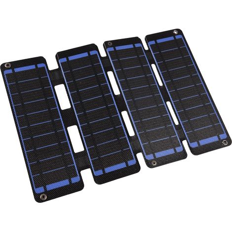 Panneau solaire pliable 13 W 5 V, chargeur solaire portable en silicone monocristallin, mini module solaire haute efficacité avec double sortie USB (1/4)
