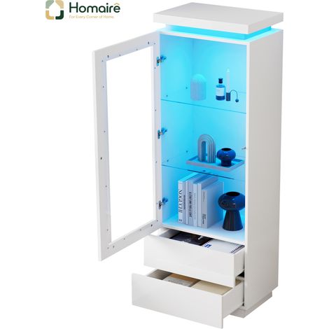 Bücherregal aus Spanplatte weiß und Polyester 60 x 40 x 171 cm HOMAIRE (1/5)