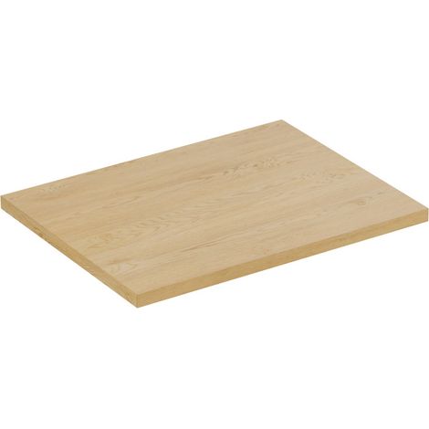 Plateau meuble sous vasque - L 60 x P 46 x H 2,5 cm - Caldera Clair - Livraison gratuite