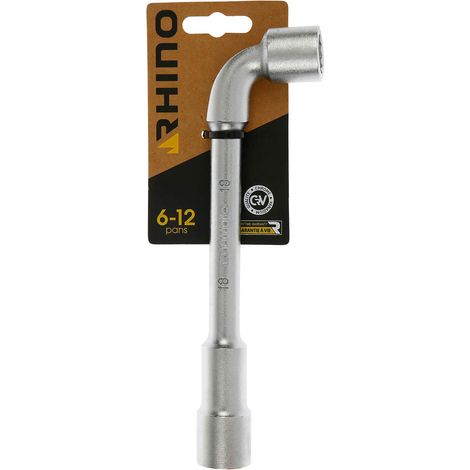 Rhino Clé tubulaire et à Pipe 18mm tubolari, Chiave per Tubo da 18 mm, Diametro, Impronta 6/12 esagonali, Realizzata in Acciaio (Cromo vanadio), Garanzia a Vita, Disponibile in Varie Misure, NC (1/4)