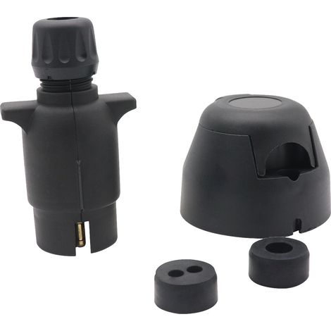 Lot de 3 prises électriques 13 broches pour camping‑car – Connecteur pour feux arrière et signaux – Adaptateur forme spécifique pour caravane et remorque (1/5)