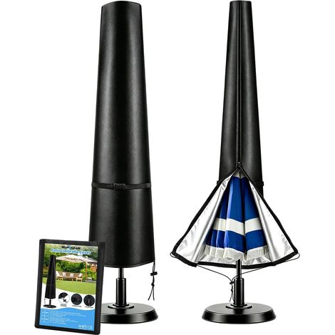 Housse Parasol Deporte , 420D Oxford Housse Parasol avec Sac de Rangement ,Imperméable Anti-UV Housses pour Parasols de Jardin Plage Balcon,190x30/40/50cm (1/5)