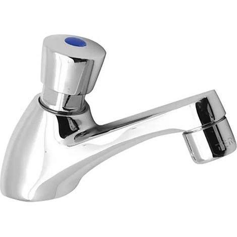 Rubinetto lavabo temporizzato a pulsante MCM ottone cromo (1/2)