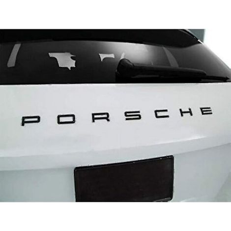 Porsche Heckklappenemblem in Hochglanzschwarz für 911 Carrera Cayenne Turbo GT3