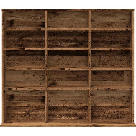 vidaXL CD-Regal aus Alteiche 100x23x89,5 cm aus Spanplatte