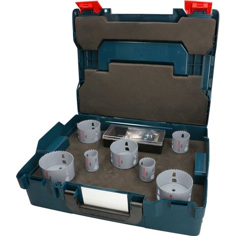 Bosch – Ensemble de scies à trous PRO Multi Matériau PC Plus 22-86 mm – Acier HSS avec 8 % de cobalt – 13 pièces pour cloisons sèches et acier (1/5)