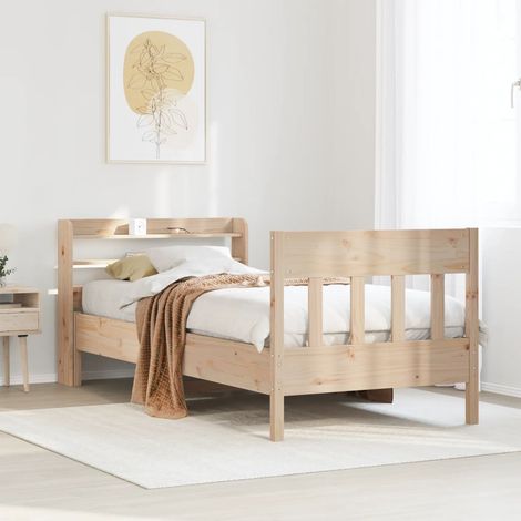 Massivholzbett ohne Matratze 75x190 cm Kiefernholz