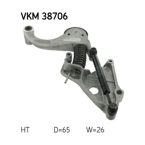 Tendeur de courroie, courroie trapézoïdale à nervures SKF VKM 38706 MINI
