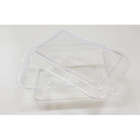 Trade Shop - 4 VASCHETTE VASCHETTA MIT COPERCHIEVE 1 TRANSPARENT PLASTICS FÜR TORTA -