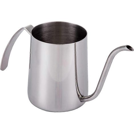 Cafetière à piston en acier inoxydable, avec couvercle antiadhésif et système de fermeture à ventouses (argenté) (1/5)