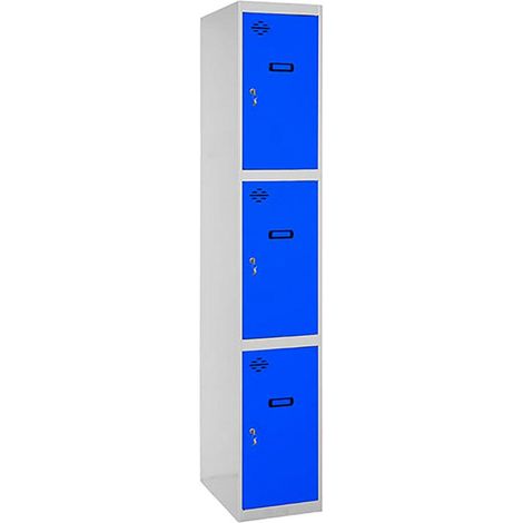Simonrack Metallgarderobe Grau und Blau 1800x300x500 mm