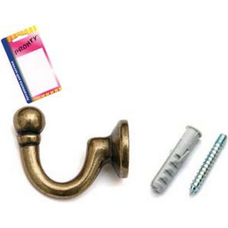 6BL GANCI RACCOGLITENDA GRANDI BRONZO IN BLISTER - mm.37, in bl.2 pz.