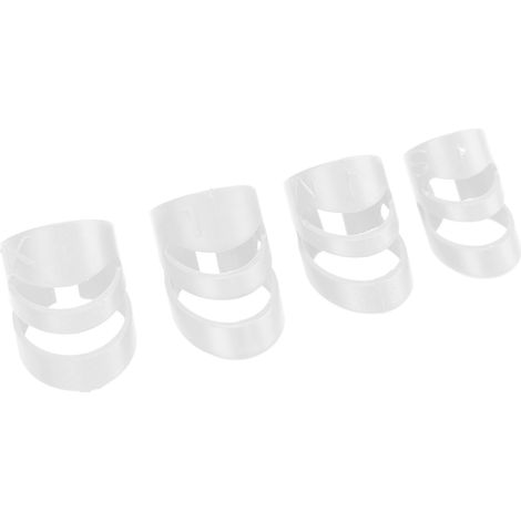 4 Protège-Doigts pour Guitare Acoustique/Électrique, Accessoire de Protection pour Doigts, Set Blanc pour Débutants (1/5)