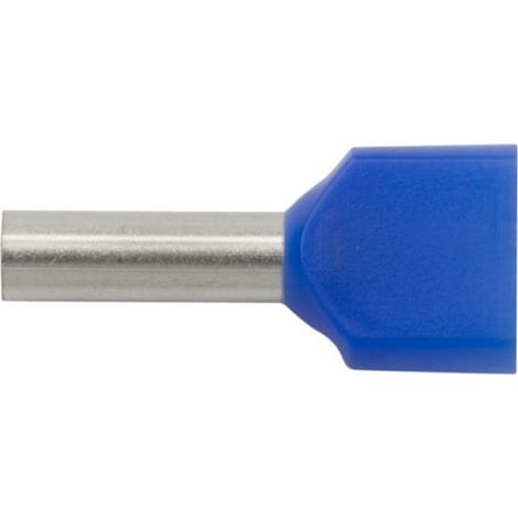 Isolierte Aderendhülse HI 2X2.5/10 blau E08KH-02020105521 /100 Stück/