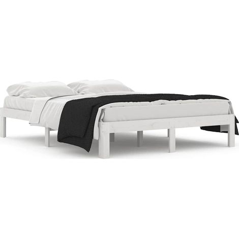 Maison Exclusive - Giroletto Bianco in Legno Massello di Pino 140x190 cm (1/5)