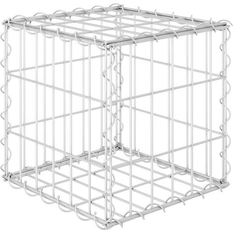Vidaxl – Lit surélevé à gabion 30x30x30 cm – Fil d'acier antirouille – Conception stable pour bordures de jardin – Assemblage facile