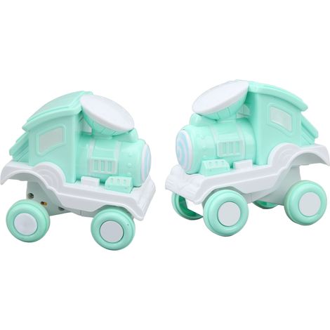 Lot de 2 trains à bascule en plastique, jouet acrobatique à 360°, idéal pour les garçons et les filles (cadeau vert). (1/5)