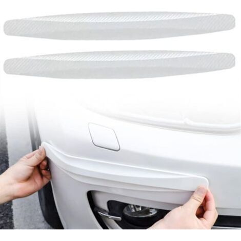 Two Car Bumper Rubber Strips, Bumper Protection, Anti-Collision Rubber (White) (1/5)