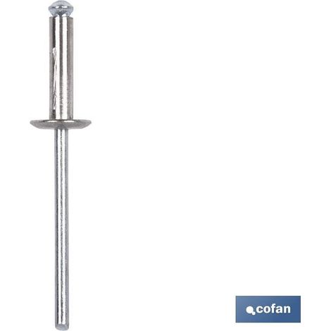 Rivet cofan wide head tête large 4.8x16 mm