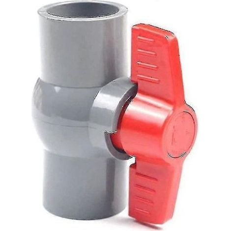 Vanne à bille en PVC, vanne à bille en plastique (40 mm) (1/5)