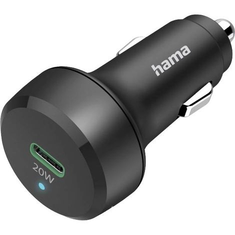 Hama Car Charger 20W Chargeur USB 20 W 1x USB-C® Power Delivery noir pour voiture, pour camion R283232
