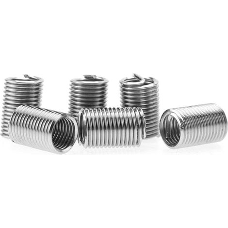 Akozon Lot de 50 inserts filetés M10 en acier inoxydable SS304, filetage hélicoïdal en spirale, filetage continu (M10 x 1,5 x 2D) (1/5)