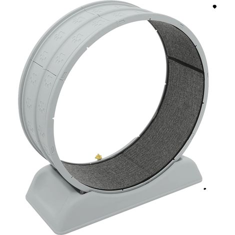 Rueda de ejercicio para gatos, diseño seguro, funciones de juego interactivas, GRIS (1/2)